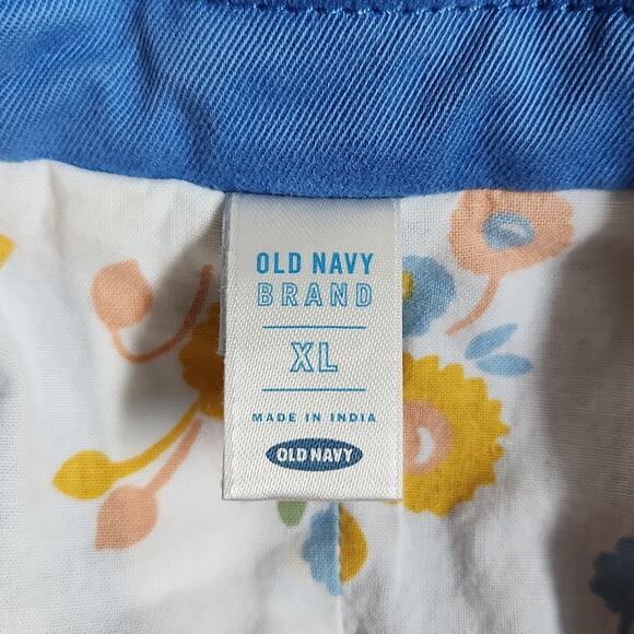 Old Navy Womens Blue Single Button Blazer Size XL Pockets Distressed 3/4 Sleeves - Picture 12 of 15